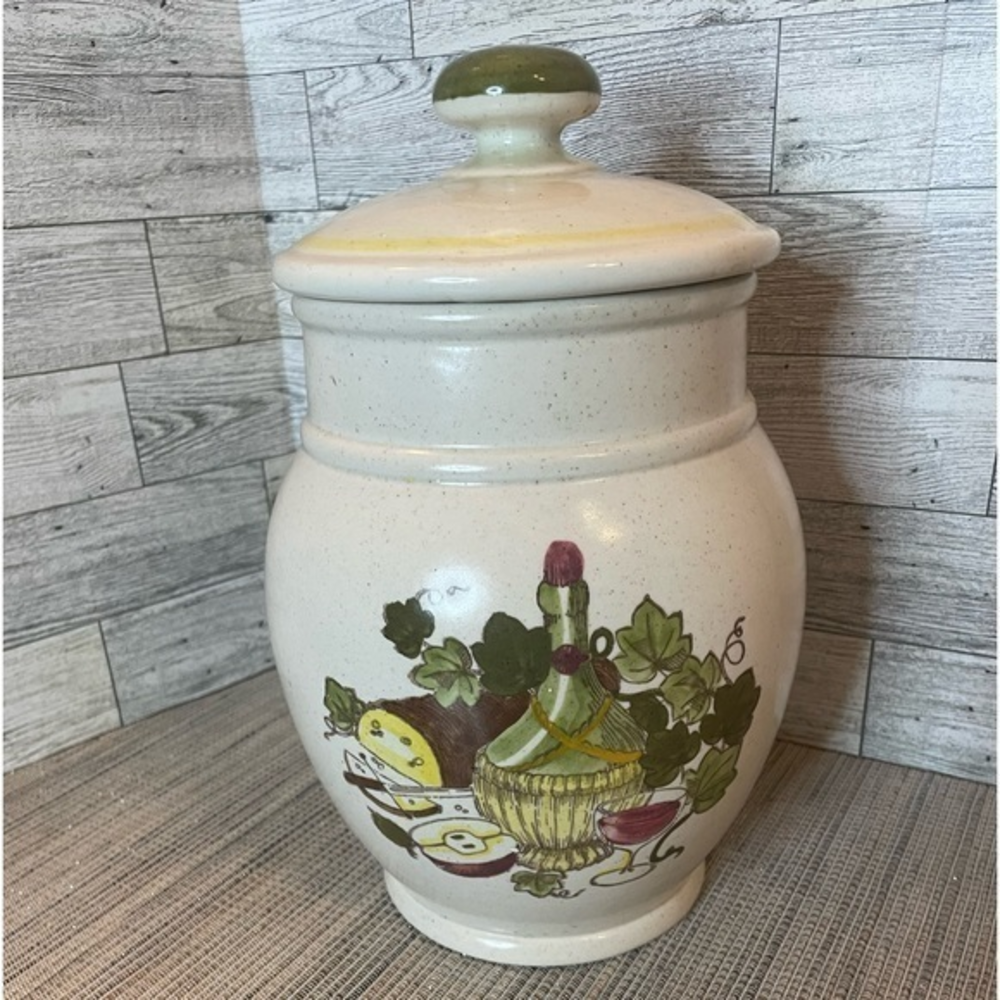 Metlox MCM Kitchen Canister Poppytrail Vernon‎ Gourmet XL size.